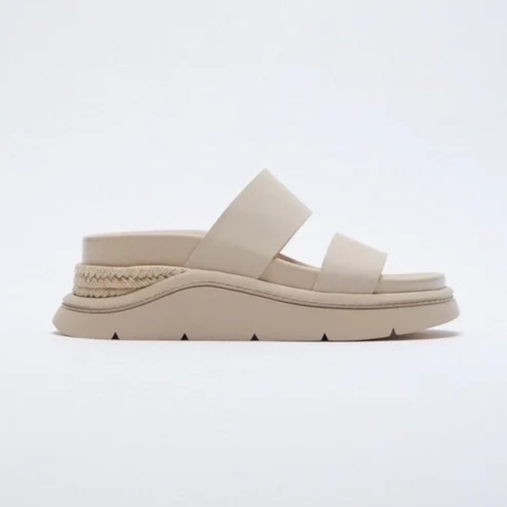 Zara Platform Rubber Sole Sandals